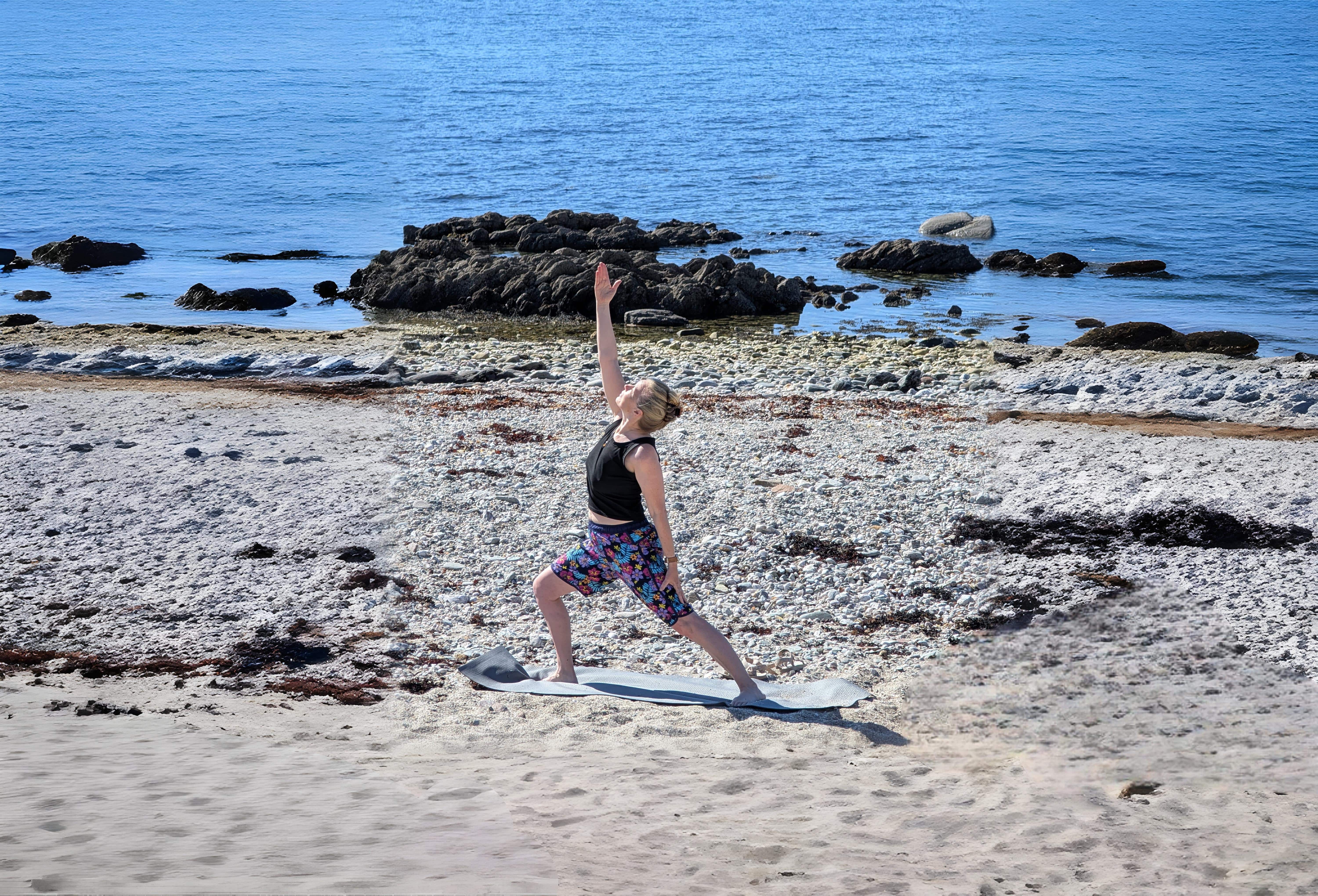 Mindfulness session on the beach